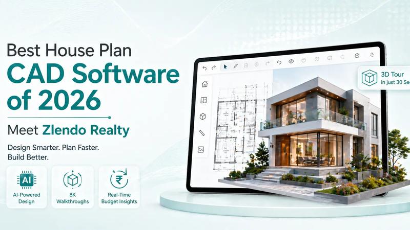 Zlendo Realty – best CAD software for house plans 2026 with AI-powered design, 8K walkthroughs, and real-time budget insights