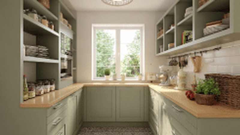 U Shaped Stylish Modular Kitchen Design