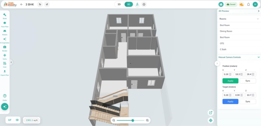 3 d