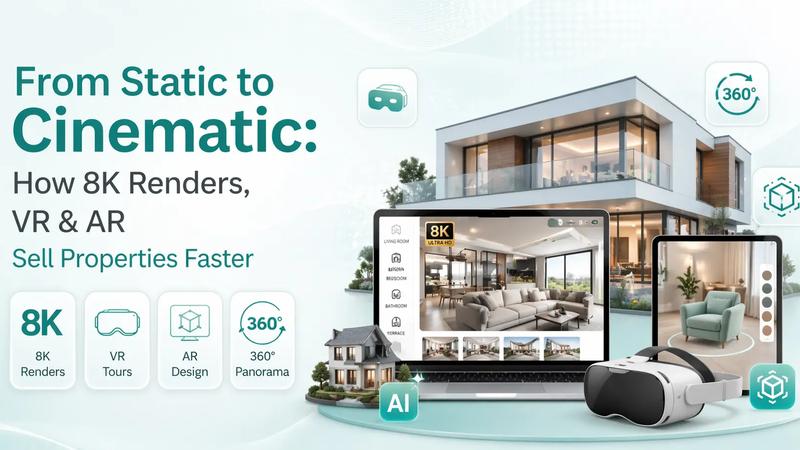 From Static to Cinematic – How 8K Renders, VR Tours, AR Design and 360° Panorama Sell Real Estate Properties Faster