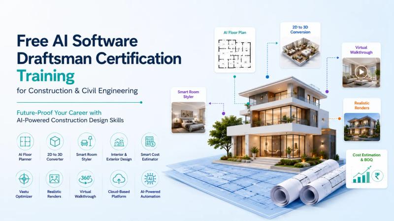 Free AI Software Draftsman Certification Training for Construction & Civil Engineering 