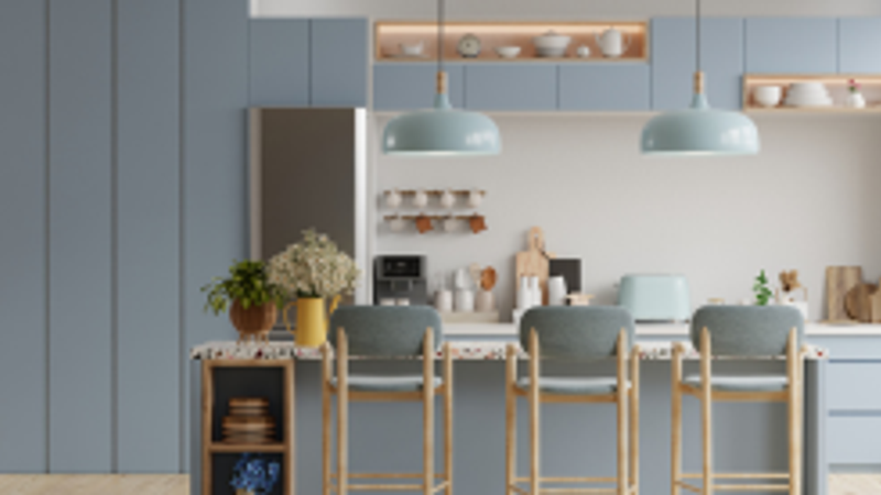acrylic modular kitchen