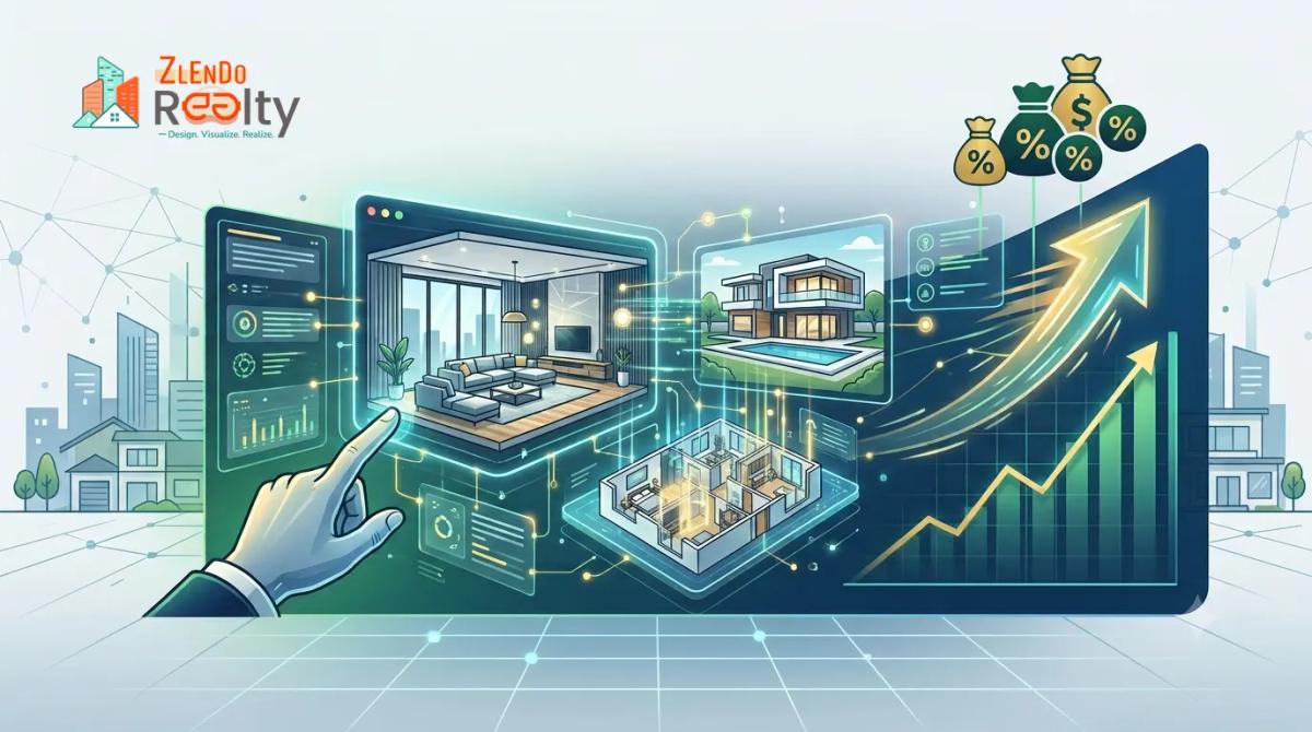 AI-powered real estate marketing dashboard to increase property sales with Zlendo Realty.