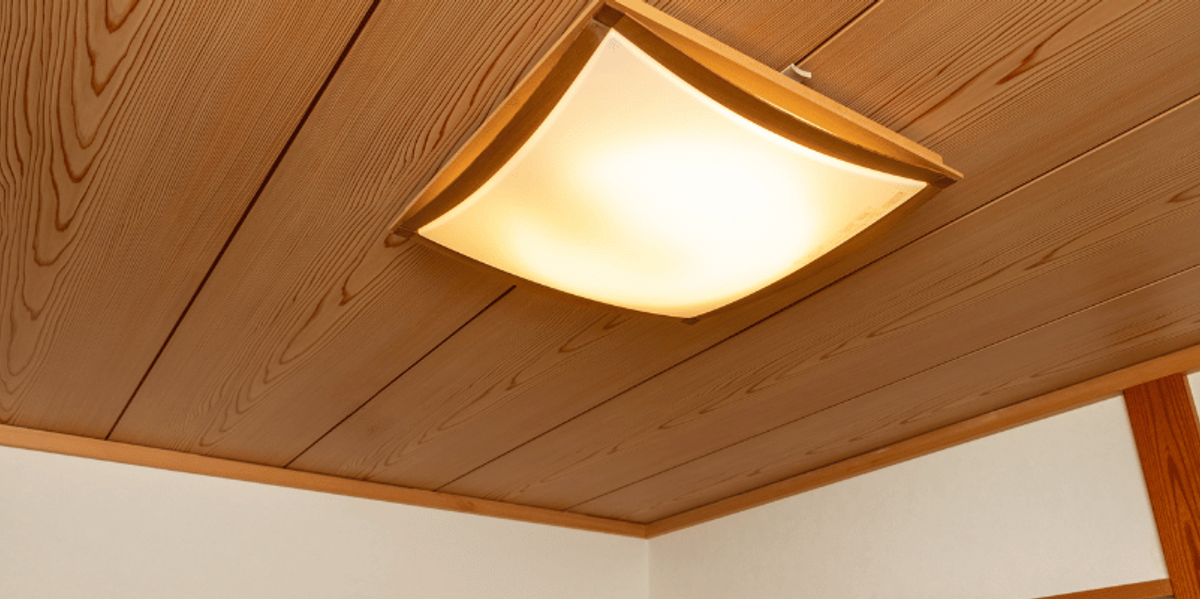 Wood Wallpaper on Ceiling Design 