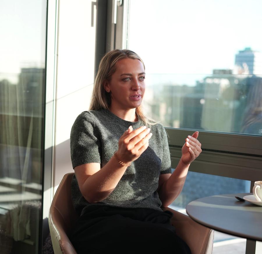 Martha giving a talk on mental performance