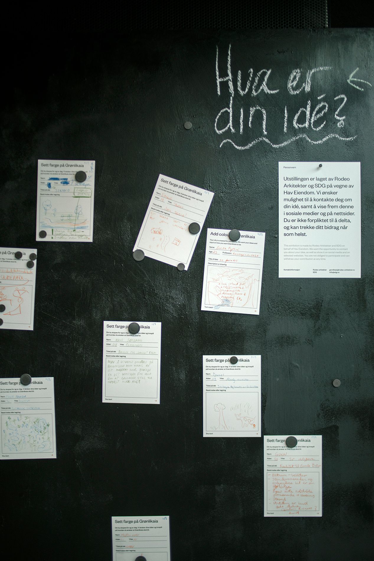 Utstillingens mål var å få inn forslag og innspill til masterplan for Grønlikaia