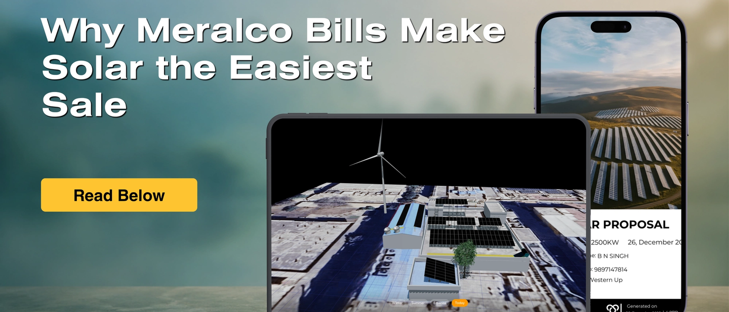Philippines Solar ROI 2026 — Why Meralco Bills Make Solar the Easiest Sale
