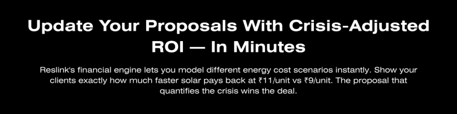 Reslink's financial engine calculate ROI in minutes