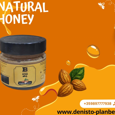 Крем мед с бадеми-250гр.