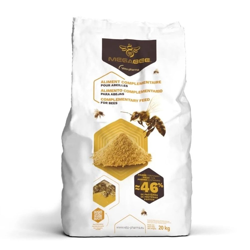 MegaBee протеинова добавка за пчели на прах 20 кг – 46% протеин