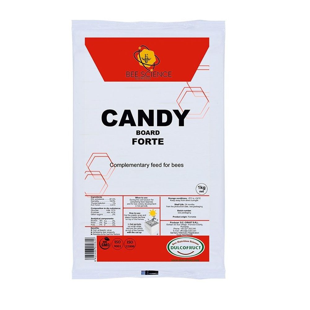 Dulcofruct енергийна питка Forte с тимол 1 кг – инвертирани захари, срещу Вароа