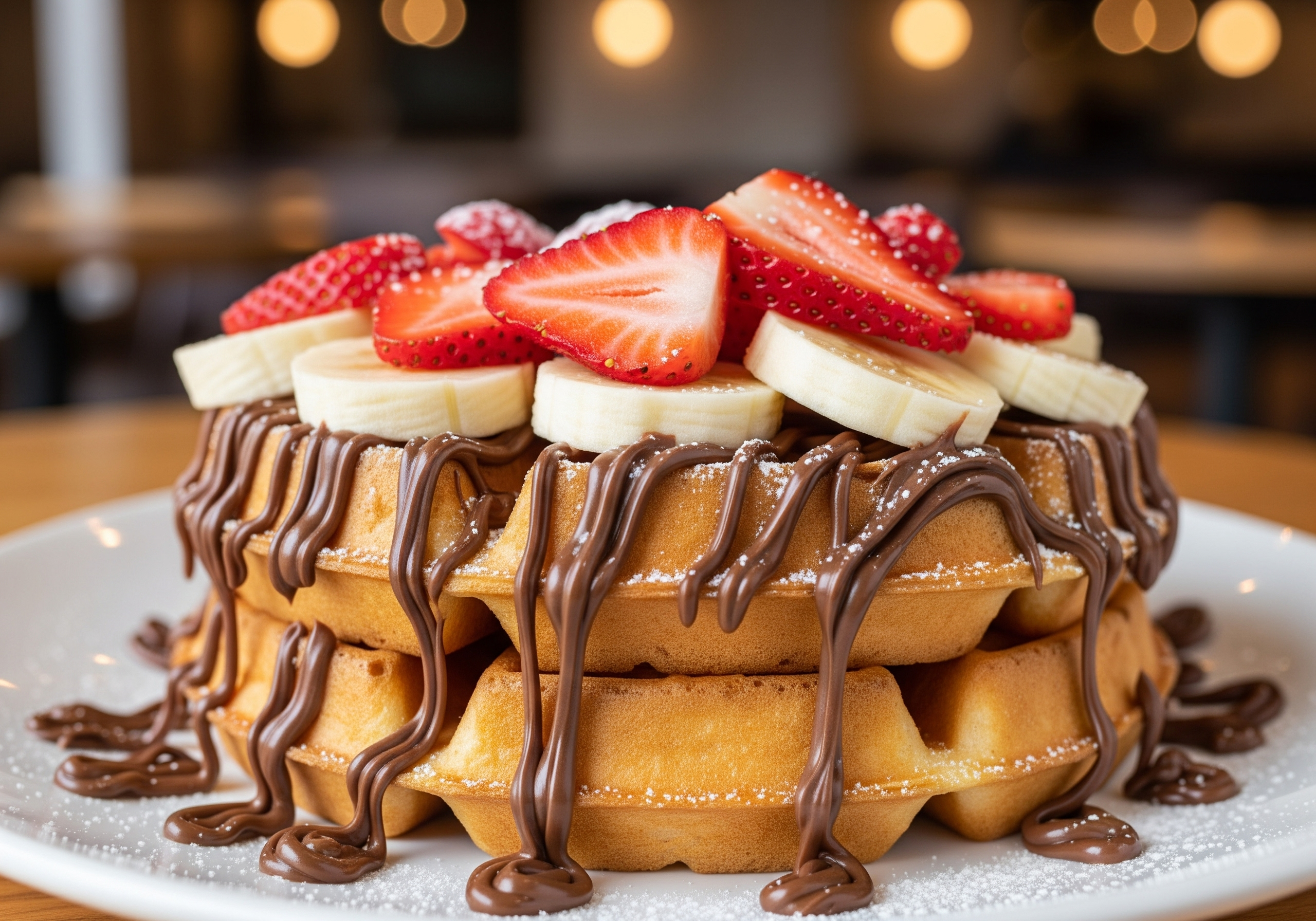 Indulgent Waffles with Nutella