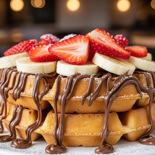 Indulgent Waffles with Nutella