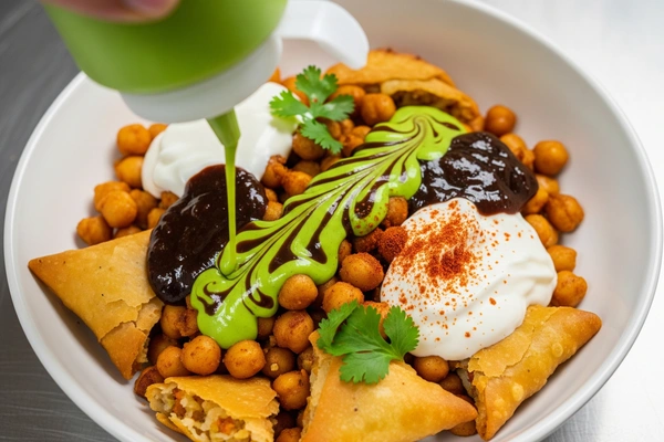 Building the Perfect Samosa Chaat video at The Sip-In Cafe Leicester