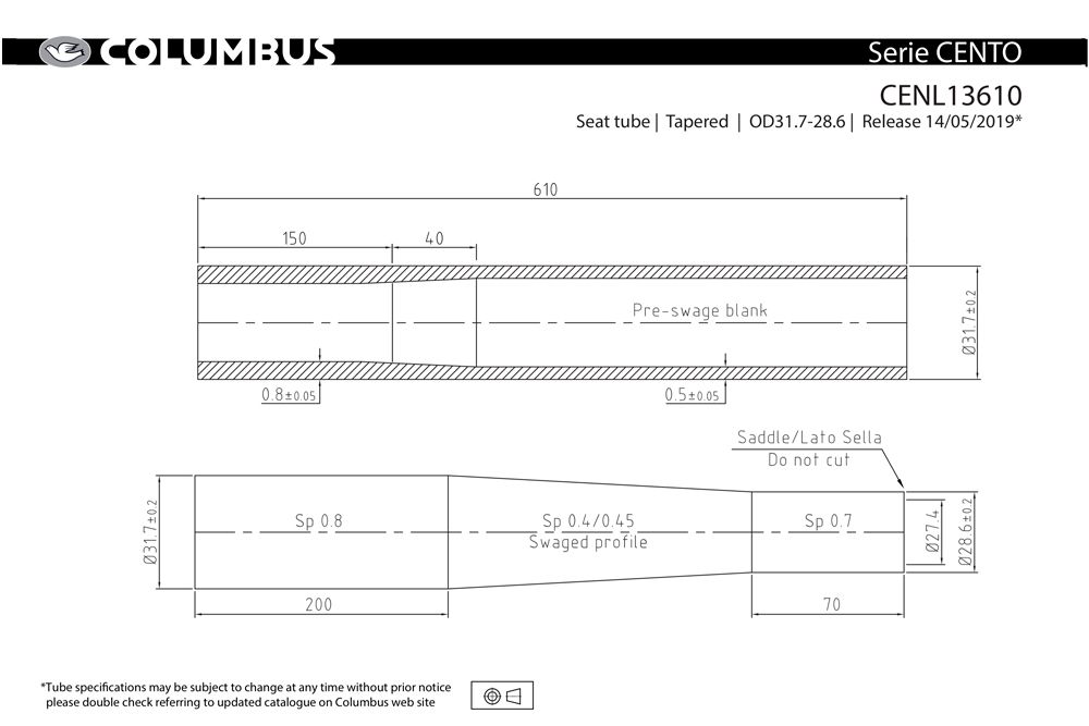 Columbus CENTO Tube Set