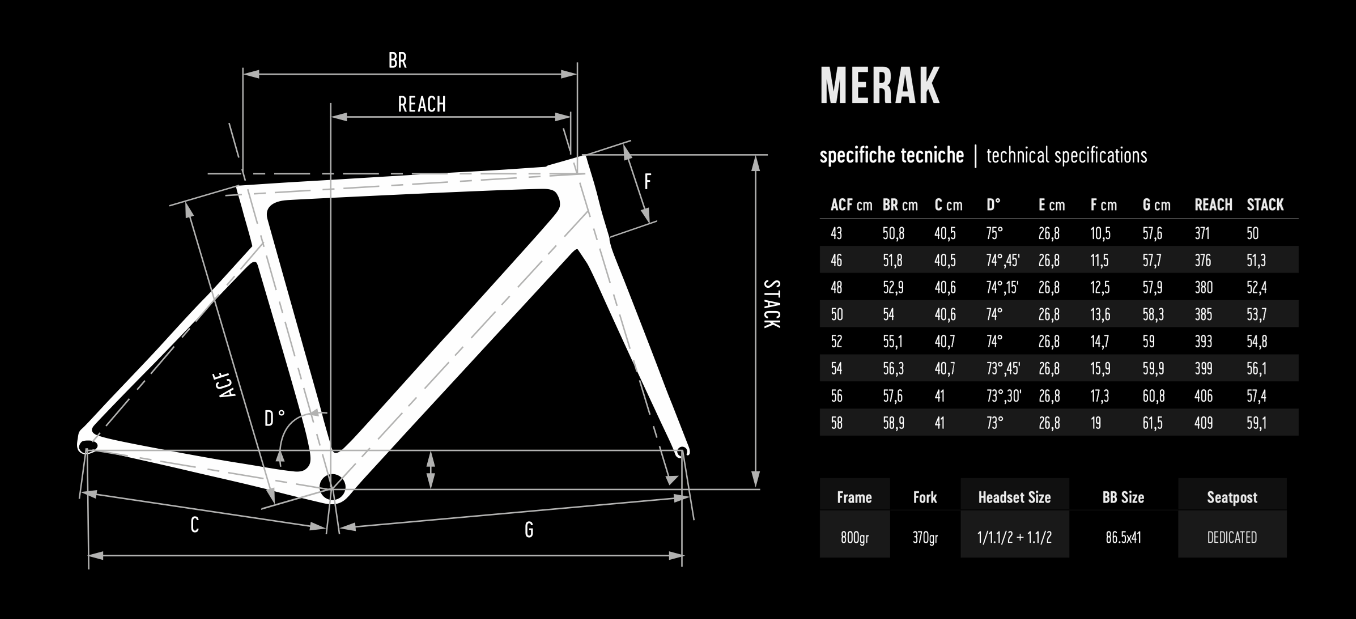 De Rosa Merak Disc 2025 | Frameset | Buy now, image size:1356x619