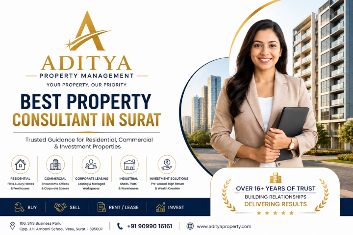 Aditya Property Management Surat: Your Gateway to Leading Builders, Premium Projects & Real Estate Opportunities