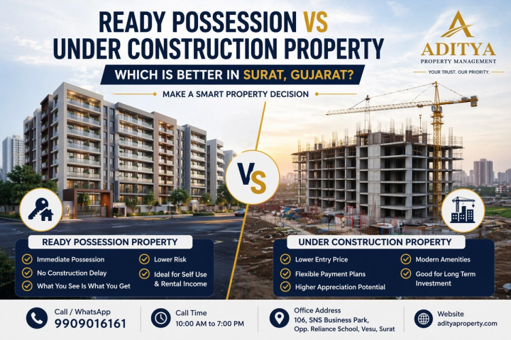 Ready Possession vs Under Construction Property – Which is Better in Surat?