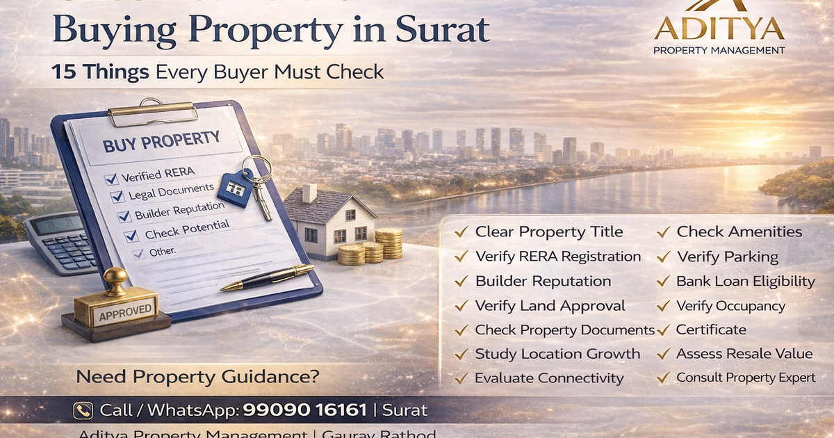 Checklist Before Buying Property in Surat – 15 Things Every Buyer Must Check