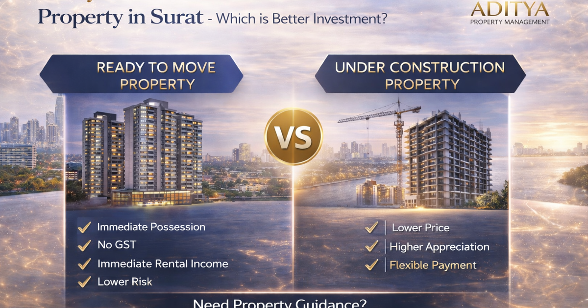 Ready to Move vs Under Construction Property in Surat – Which is Better Investment?
