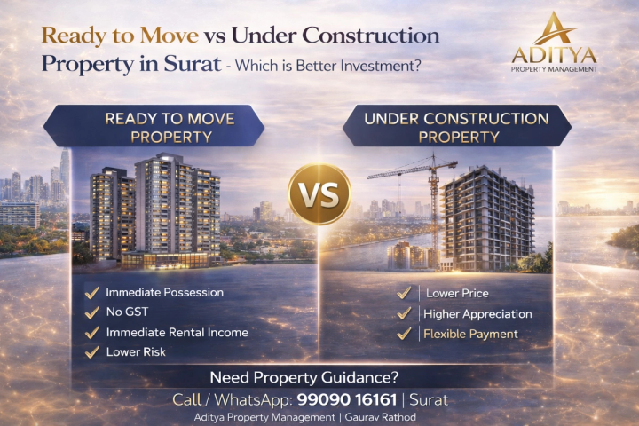 Ready to Move vs Under Construction Property in Surat – Which is Better Investment?