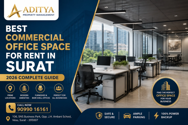 Best Commercial Office Space for Rent in Surat (2026 Complete Guide)