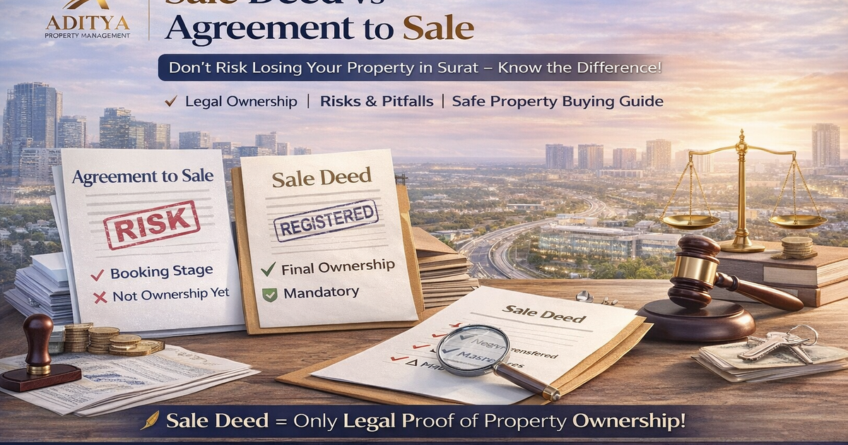 Sale Deed vs Agreement to Sale: What’s the Difference? (Complete Property Guide in Surat 2026)