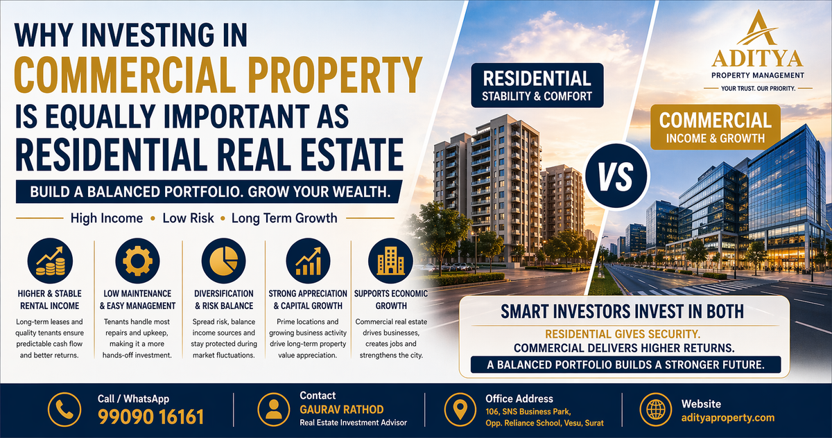 Why Investing in Commercial Property Is Equally Important as Investing in Residential Real Estate