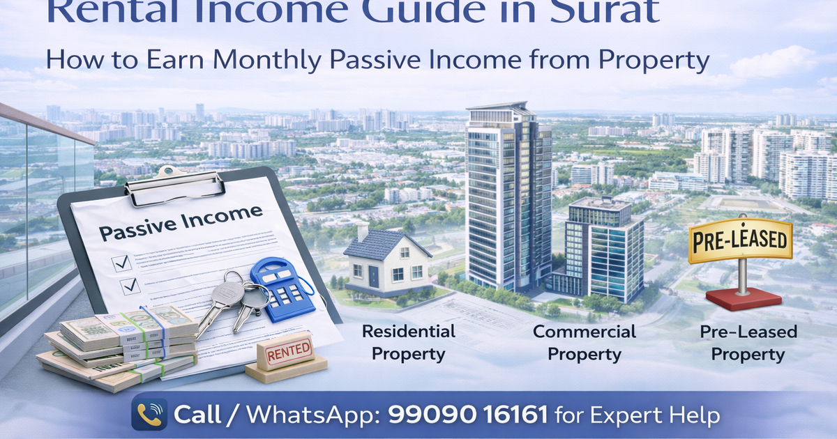 Rental Income Guide in Surat – How to Earn Monthly Passive Income from Property (ROI Calculation + Real Examples)