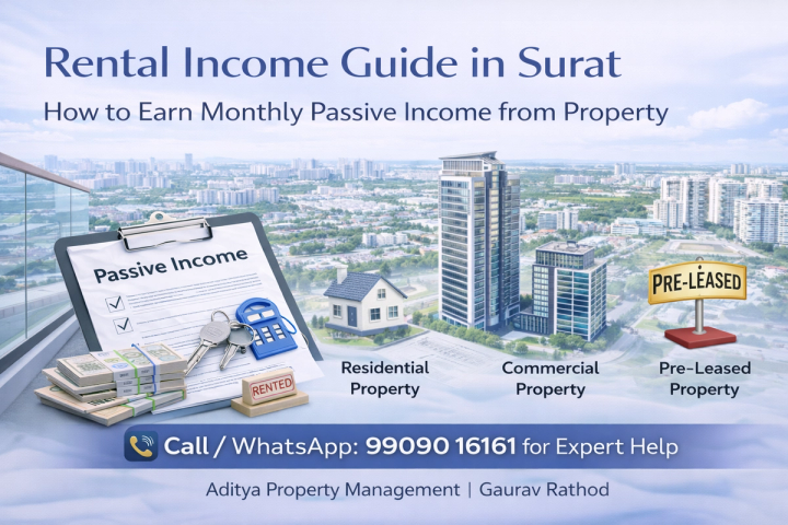 Rental Income Guide in Surat – How to Earn Monthly Passive Income from Property (ROI Calculation + Real Examples)