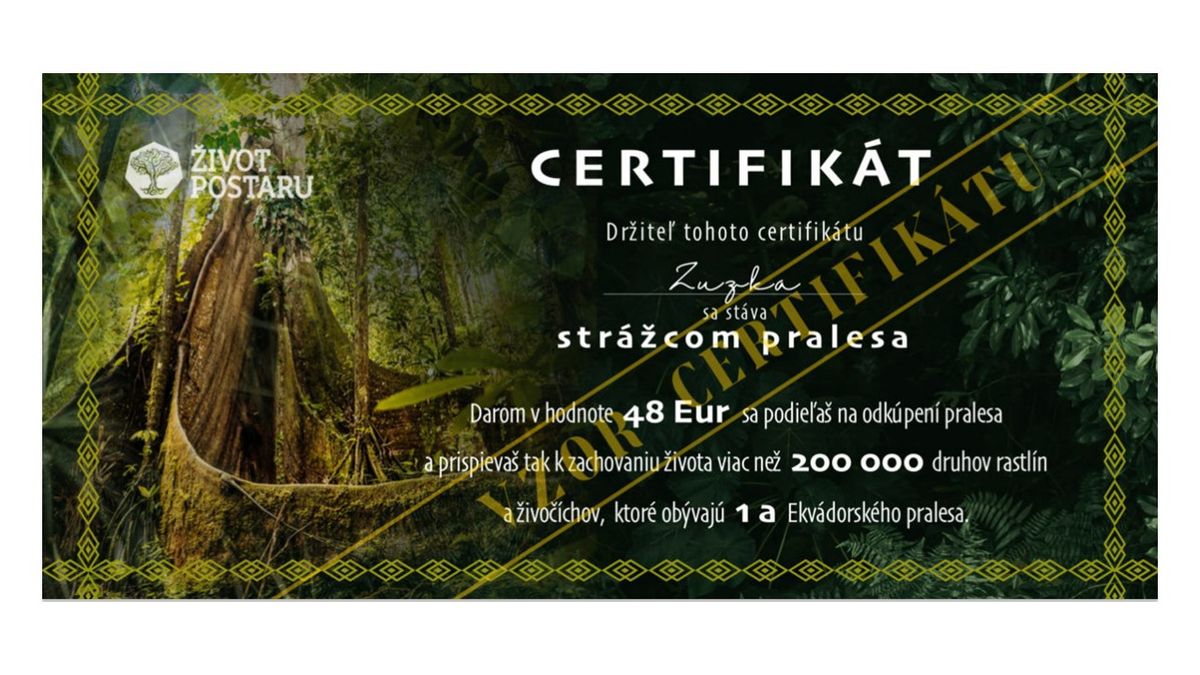 Gift certificate, €48 (Slovak)