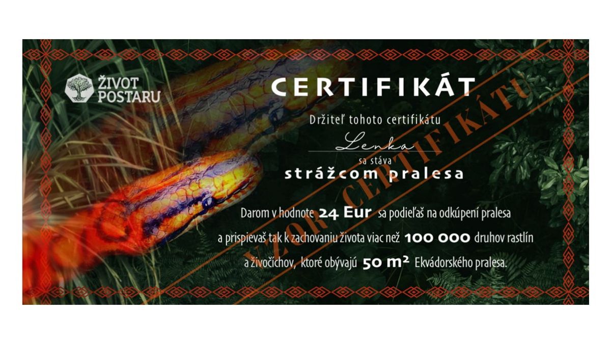 Gift certificate, €24 (Slovak)