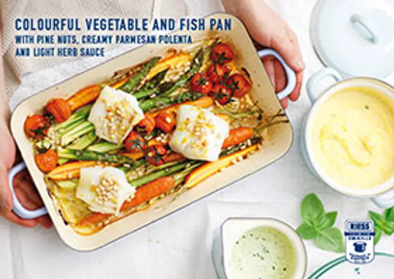 Vegetable and fish pan