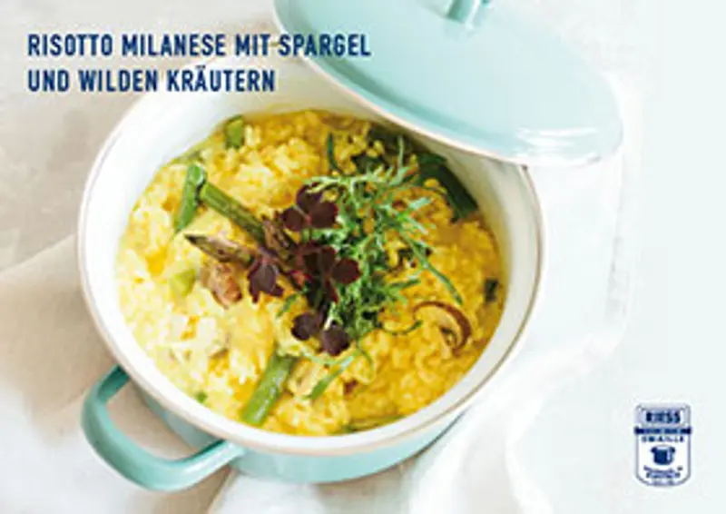 Risotto Milanese mit Spargel & Wilden Kräuter