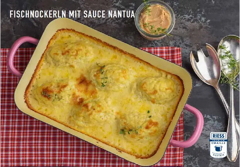 Fischnockerln mit Sauce Nantua