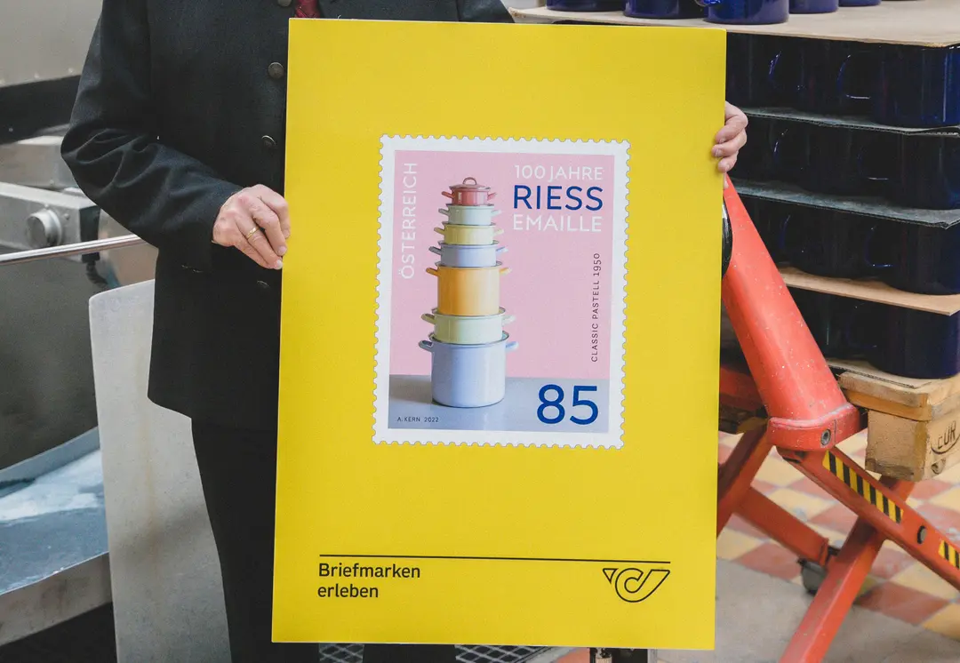 Riess Emaille Sonderbriefmarke