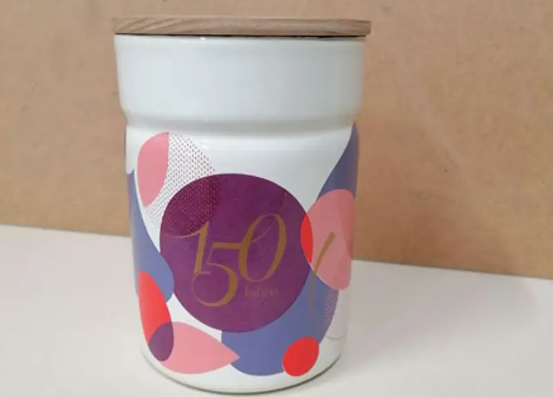 Storage jars with logo