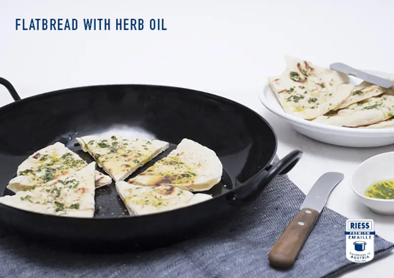 Flatbread with herb oil