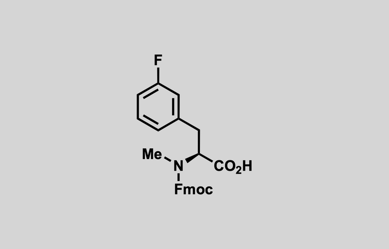 Structure of (S)-2-((((9H-fluoren-9-yl)methoxy)carbonyl)(methyl)amino)-3-(3-fluorophenyl)propanoic acid