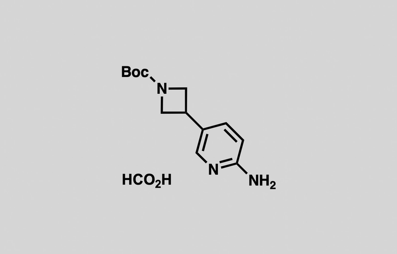 Structure of tert-butyl 3-(6-aminopyridin-3-yl)azetidine-1-carboxylate