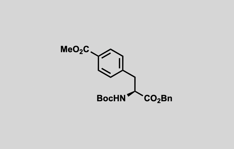 Structure of methyl (S)-4-(3-(benzyloxy)-2-((tert-butoxycarbonyl)amino)-3-oxopropyl)benzoate