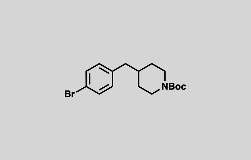 Structure of tert-butyl 4-(4-bromobenzyl)piperidine-1-carboxylate