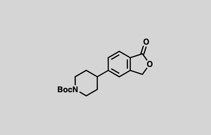 Structure of tert-butyl 4-(1-oxo-1,3-dihydroisobenzofuran-5-yl)piperidine-1-carboxylate