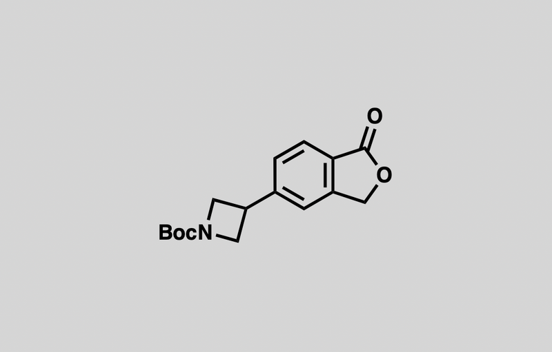Structure of tert-butyl 3-(1-oxo-1,3-dihydroisobenzofuran-5-yl)azetidine-1-carboxylate