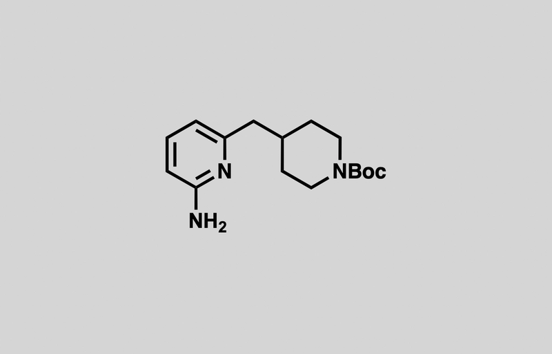 Structure of tert-butyl 4-((6-aminopyridin-2-yl)methyl)piperidine-1-carboxylate