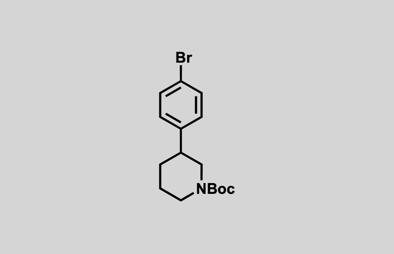 Structure of tert-butyl 3-(4-bromophenyl)piperidine-1-carboxylate