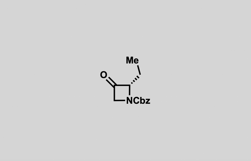 Structure of benzyl (S)-2-ethyl-3-oxoazetidine-1-carboxylate