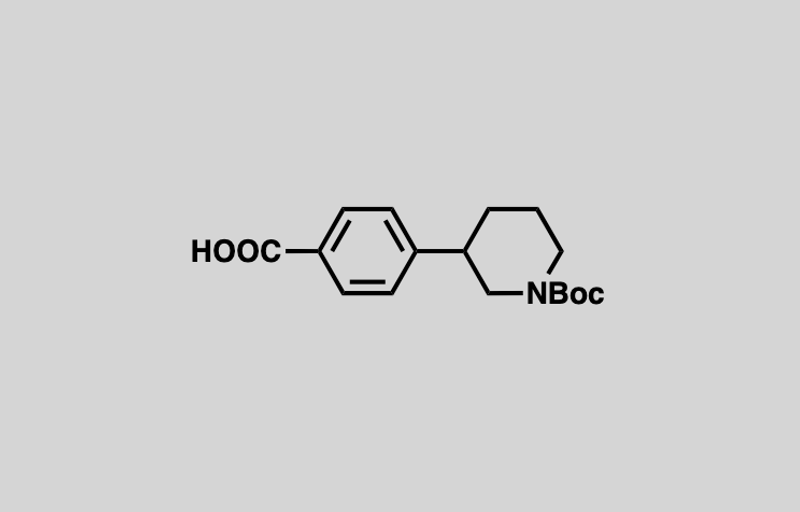 Structure of 4-(1-(tert-butoxycarbonyl)piperidin-3-yl)benzoic acid