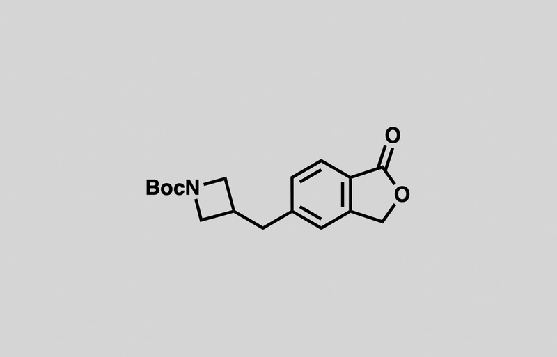Structure of tert-butyl 3-((1-oxo-1,3-dihydroisobenzofuran-5-yl)methyl)azetidine-1-carboxylate