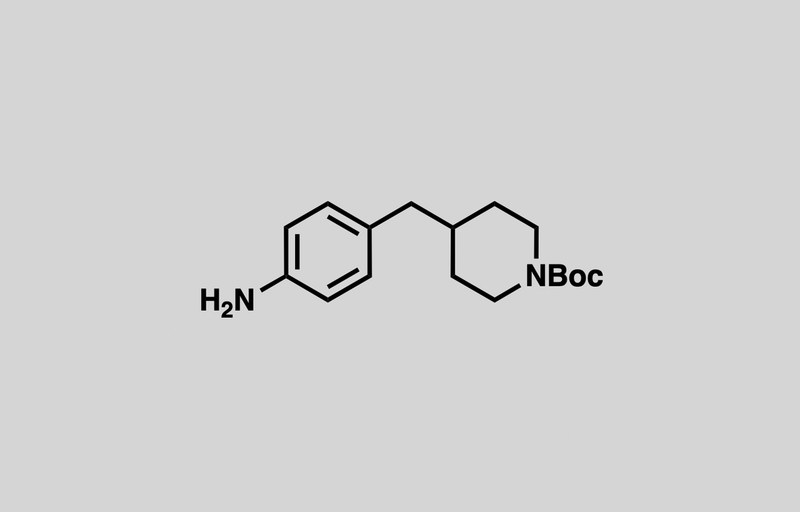 Structure of tert-butyl 4-(4-aminobenzyl)piperidine-1-carboxylate